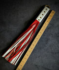 Flogger en cuir 18 po - rouge et blanc